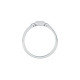 Family Stackable Ring Mounting in 18 Karat White Gold for Straight baguette Stone, 2.38 grams