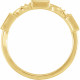 Family Stackable Ring Mounting in 18 Karat Yellow Gold for Straight baguette Stone, 2.2 grams