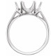 Solitaire Ring Mounting in 10 Karat White Gold for Round Stone, 2.36 grams
