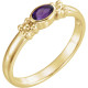 Family Ring Mounting in 18 Karat Yellow Gold for Oval Stone, 3.4 grams