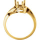 Solitaire Ring Mounting in 18 Karat Yellow Gold for Pear shape Stone, 2.89 grams