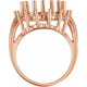 Halo Style Ring Mounting in 14 Karat Rose Gold for Oval Stone, 6.86 grams