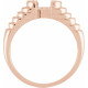 Bezel Set Solitaire Ring Mounting in 14 Karat Rose Gold for Round Stone, 4.32 grams