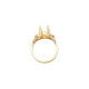 Solitaire Ring Mounting in 18 Karat Yellow Gold for Oval Stone, 3.24 grams