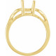 Solitaire Ring Mounting in 18 Karat Yellow Gold for Oval Stone, 3.58 grams