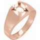 Solitaire Ring Mounting in 14 Karat Rose Gold for Oval Stone, 9.64 grams