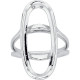 Solitaire Ring Mounting in 10 Karat White Gold for Oval Stone, 5.24 grams