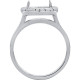 Solitaire Ring Mounting in 10 Karat White Gold for Oval Stone, 5.24 grams
