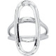 Solitaire Ring Mounting in 18 Karat White Gold for Oval Stone, 6.95 grams