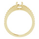 Accented Engagement Ring Mounting in 18 Karat Yellow Gold for Round Stone, 3.88 grams