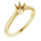 Solitaire Ring Mounting in 10 Karat Yellow Gold for Round Stone, 2.35 grams