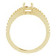 Accented Engagement Ring Mounting in 10 Karat Yellow Gold for Round Stone, 2.85 grams