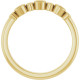 Family Stackable Ring Mounting in 18 Karat Yellow Gold for Round Stone, 3.06 grams