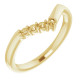 Family Stackable V Ring Mounting in 10 Karat Yellow Gold for Round Stone, 2.7 grams
