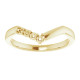 Family Stackable V Ring Mounting in 10 Karat Yellow Gold for Round Stone, 2.7 grams