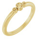 Family Stackable Ring Mounting in 10 Karat Yellow Gold for Round Stone, 2.19 grams