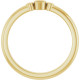 Family Stackable Ring Mounting in 10 Karat Yellow Gold for Round Stone, 2.19 grams