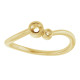 Accented Bezel Set Ring Mounting in 10 Karat Yellow Gold for Round Stone, 1.78 grams