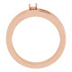 Family Ring Mounting in 10 Karat Rose Gold for Round Stone, 7.76 grams