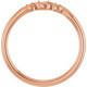 Family Stackable Ring Mounting in 18 Karat Rose Gold for Round Stone, 2.48 grams