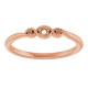 Family Stackable Ring Mounting in 18 Karat Rose Gold for Round Stone, 2.48 grams