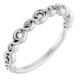 Family Stackable Ring Mounting in 18 Karat White Gold for Round Stone, 2.7 grams