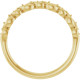 Family Stackable Ring Mounting in 10 Karat Yellow Gold for Round Stone, 2.02 grams