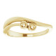 Family Freeform Ring Mounting in 18 Karat Yellow Gold for Round Stone, 3.68 grams