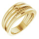 Family Ring Mounting in 18 Karat Yellow Gold for Round Stone, 10.58 grams