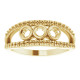 Family Negative Space Ring Mounting in 18 Karat Yellow Gold for Round Stone, 5.62 grams