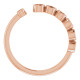 Family Negative Space Ring Mounting in 10 Karat Rose Gold for Round Stone, 2.27 grams