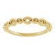 Family Stackable Ring Mounting in 18 Karat Yellow Gold for Round Stone, 2.85 grams