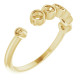 Family Negative Space Ring Mounting in 10 Karat Yellow Gold for Round Stone, 2.27 grams