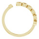 Family Negative Space Ring Mounting in 10 Karat Yellow Gold for Round Stone, 2.27 grams