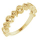 Family Stackable Ring Mounting in 10 Karat Yellow Gold for Round Stone, 3.5 grams