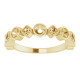 Family Stackable Ring Mounting in 10 Karat Yellow Gold for Round Stone, 3.5 grams