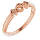 Family Stackable Ring Mounting in 18 Karat Rose Gold for Round Stone, 3.74 grams