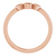 Family Stackable Ring Mounting in 18 Karat Rose Gold for Round Stone, 3.74 grams