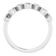 Family Stackable Ring Mounting in 18 Karat White Gold for Round Stone, 3.99 grams