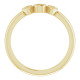 Family Stackable Ring Mounting in 18 Karat Yellow Gold for Round Stone, 3.74 grams