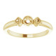 Family Stackable Ring Mounting in 18 Karat Yellow Gold for Round Stone, 3.74 grams