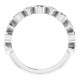 Family Stackable Ring Mounting in 10 Karat White Gold for Round Stone, 3.42 grams