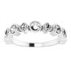 Family Stackable Ring Mounting in 10 Karat White Gold for Round Stone, 3.42 grams