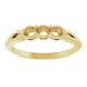 Family Ring Mounting in 18 Karat Yellow Gold for Round Stone, 2.87 grams