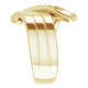 Engravable Family Ring Mounting in 18 Karat Yellow Gold for Round Stone, 11.59 grams