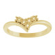 Family V Ring Mounting in 18 Karat Yellow Gold for Round Stone, 3.07 grams