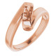 Engravable Family Ring Mounting in 18 Karat Rose Gold for Round Stone, 6.2 grams