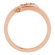Engravable Family Ring Mounting in 18 Karat Rose Gold for Round Stone, 6.2 grams