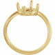 Accented Bypass Ring Mounting in 18 Karat Yellow Gold for Oval Stone, 3.04 grams