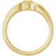 Family Beaded Ring Mounting in 18 Karat Yellow Gold for Round Stone, 5.39 grams